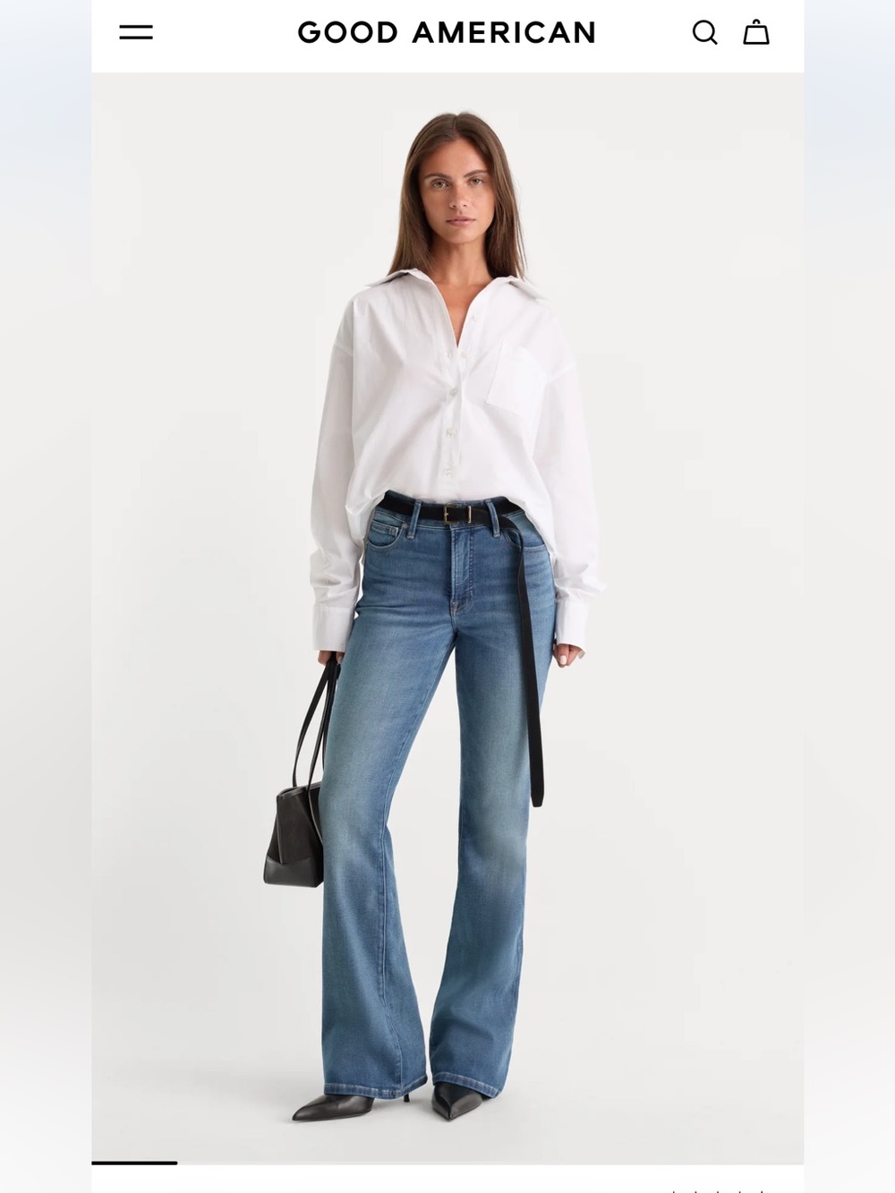 Good American Good Classic Boot Cut High Rise Jeans size 8/29- NWT